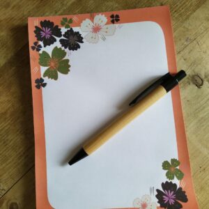 Schrijfblok A5 formaat Bloemen