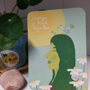 Spreuk-kaart : Eventjes je hoofd leegmaken